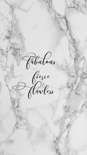大理石背景搭配黑色草書文字 fabulous fierce flawless — 灰色 GIF 壁紙