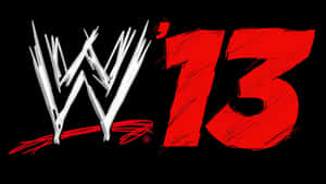 黑色背景上紅色同白色嘅WWE 13電子遊戲標誌。 — 蝙蝠俠標誌 壁紙