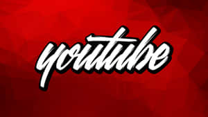 白色 YouTube 標誌，帶黑色輪廓，置於紅色幾何背景上 — 凌志標誌 GIF 壁紙