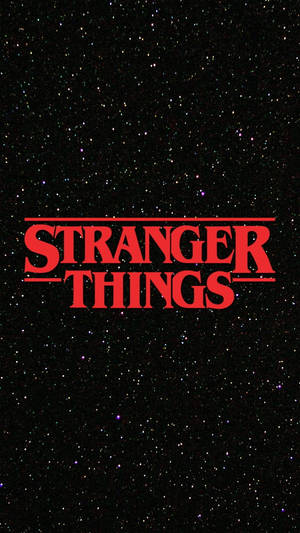 紅色Stranger Things標誌在星空夜空背景上。 — Netflix GIF 壁紙