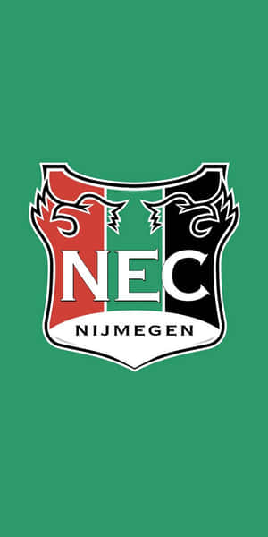 綠色背景上的NEC奈梅亨足球會標誌 — 18:9 壁紙