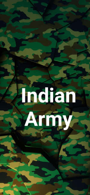 帶有 Indian Army 文字的綠色迷彩背景 — Galaxy M 壁紙