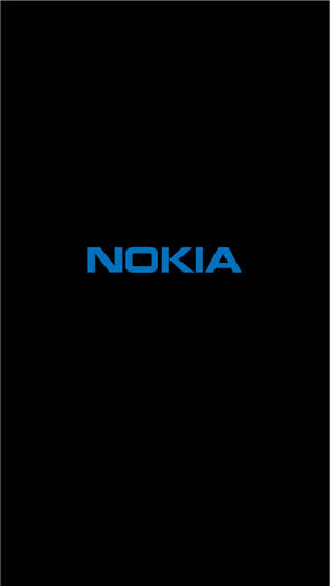 黑色背景上的藍色 Nokia 標誌 — Nokia 壁紙