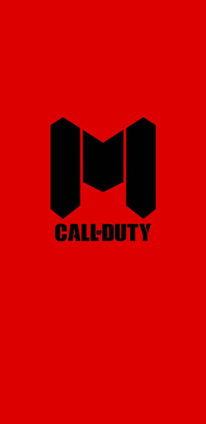 紅色背景上的 Call of Duty 標誌 — 使命召喚：現代戰爭 壁紙