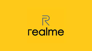 黃色背景上的Realme品牌標誌 — Realme 壁紙