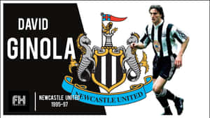David Ginola 身穿紐卡素聯隊1995-97賽季足球球衣。