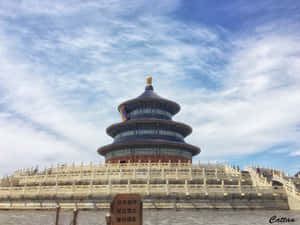 天壇，藍色屋頂和石階，晴空之下 — 廟宇 壁紙