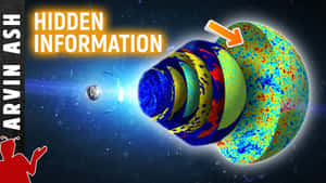 一顆被切開的行星在宇宙太空場景中露出色彩繽紛的內部層。