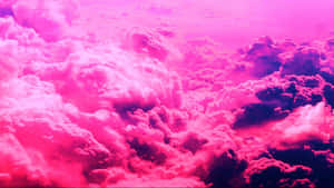 超現實的天空充滿了充滿活力的粉紅色和紫色雲朵。 — 唯美雲朵動態 壁紙