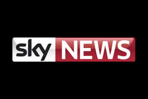 Sky News 標誌，黑色背景上帶有黑色、白色和紅色文字