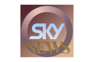 Sky News 標誌，在圓形漸變設計內有藍色和金色文字。