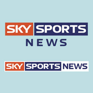 Sky Sports News 標誌兩種風格在淺藍色背景上