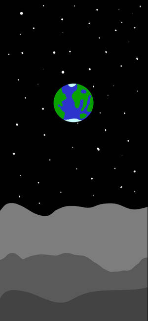 從太空俯瞰夜間山脈上方的行星地球。 — 滴落效果 壁紙