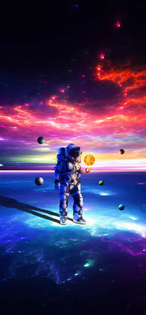 Astronaut iPhone — Pixel 10 Pro XL 壁紙