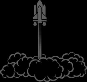 太空梭發射剪影