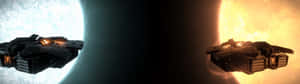 太空船 3840 X 1080 遊戲