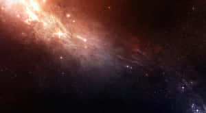 廣闊的宇宙星雲，帶有發光的星星和旋轉的宇宙塵埃，位於深空之中。