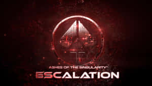 Ashes of the Singularity Escalation 的遊戲標誌，帶有發光紅色電路設計。