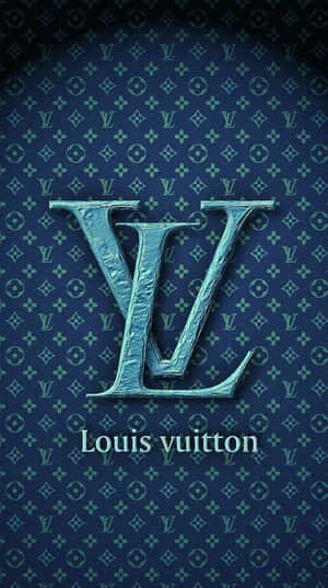 圖案背景上的 Louis Vuitton 標誌