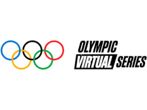 白色背景上的奧林匹克五環標誌及Olympic Virtual Series文字。