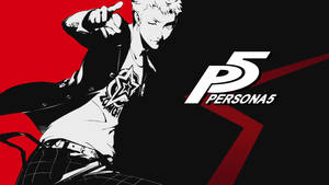 來自 Persona 5 的動漫角色以醒目的紅黑設計指向前方。