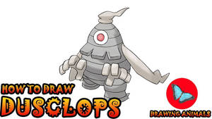 繪畫教學圖形中的 Dusclops 和蝴蝶