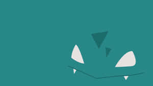 幾何妙蛙種子，青綠和白色，簡約背景 — 動漫 壁紙