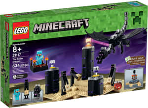 LEGO Minecraft終界龍套裝，附有終界使者和終界柱。 — 龍 壁紙