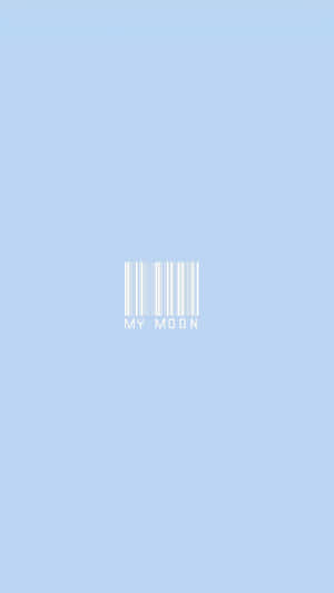 一個條碼，上面有文字 my moon，背景為淺藍色。