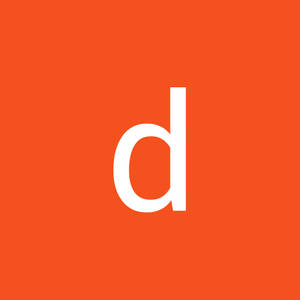 橙色背景上的白色小寫字母 d