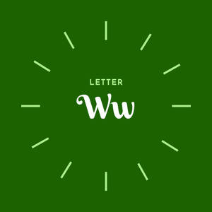 綠色背景，白色字母 Wu 和淺綠色小時標記。