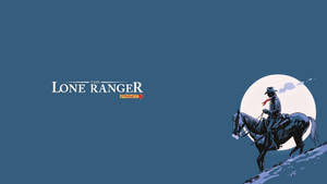 牛仔騎馬剪影映襯滿月，帶有The Lone Ranger標誌。