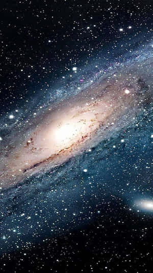 一個充滿恆星和宇宙塵埃的螺旋星系，位於深空之中。