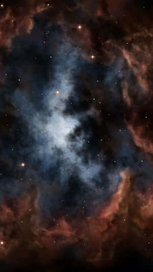 充滿活力的宇宙星雲，恆星透過旋轉的藍色和紅色氣體雲發光。 — 星雲 壁紙