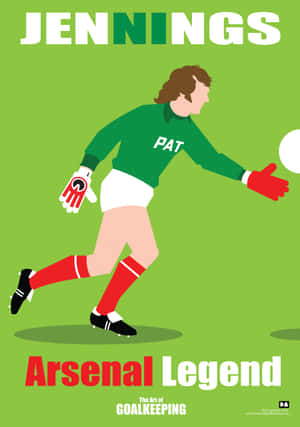插圖足球守門員 Pat Jennings 飛身撲球。 — IQOO Pad 壁紙
