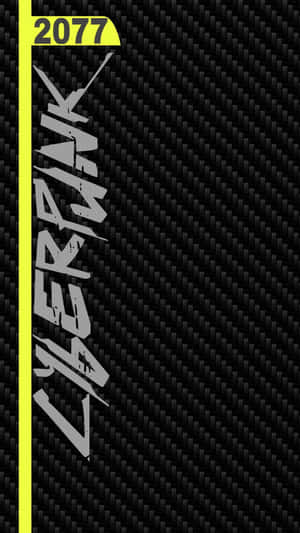 碳纖維背景上的 Cyberpunk 2077 標誌 — 賽博龐克 壁紙