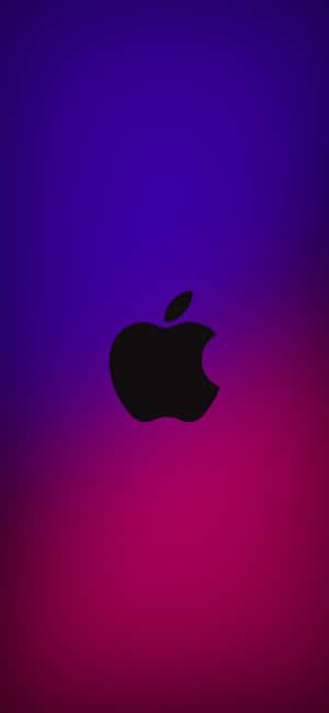 黑色Apple標誌在紫色到洋紅色漸變背景上 — iPhone 14 Pro 壁紙