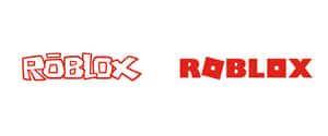 白色背景上，Roblox 標誌的外框和純紅色版本。 — Cia標誌 壁紙