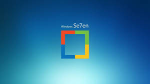 Windows Se7en 標誌，在藍色漸變背景上有多色方形。