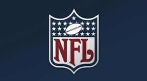 深藍色背景上帶有足球和星星的NFL標誌 — 高清足球 壁紙