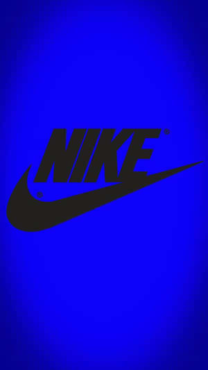 藍色漸變背景上的黑色Nike標誌