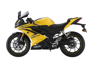 黃黑配色Yamaha R15運動電單車的攝影棚照片。 — 4:3 壁紙