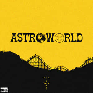 Travis Scott 的專輯 Astroworld 封面，以黃色天空為背景，有過山車剪影。