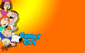 Family Guy 動畫角色和標誌在漸變背景上