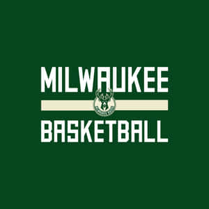 Milwaukee Basketball 球隊標誌，帶有鹿頭和粗體文字，背景為綠色
