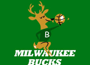 Milwaukee Bucks標誌，特色是一隻卡通鹿在運籃球。