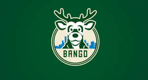 圓形標誌，包含鹿吉祥物、城市天際線和文字 BANGO，背景為綠色。