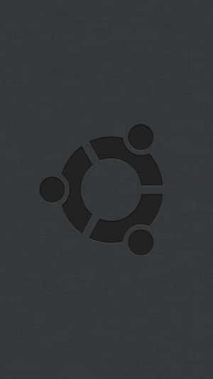 深色紋理布料背景上的 Ubuntu 標誌