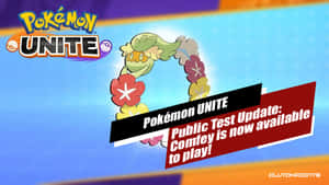 花環中的花療環環寶可夢，帶有「Pokémon UNITE」更新公告文字。 — 型爆寵物小精靈 壁紙