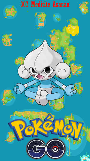 美迪泰特以打坐姿勢，周圍漂浮著 Pokémon GO 地圖碎片。
